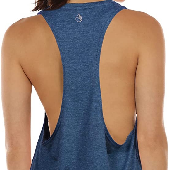Work Out tank top racerback and exaggerated armholes - Blue color - Size Medium - Picture 12 of 15